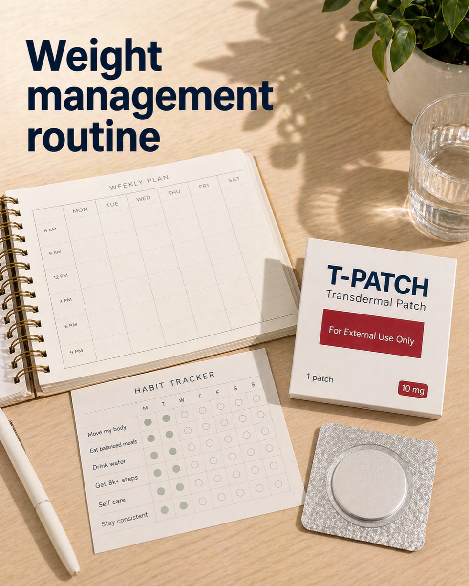 T-Patch transdermal patch — a calm weight-management routine